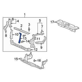 Honda OE - Center Hood Latch Support