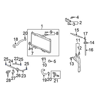 Honda OE - Transmission Oil Cooler Line Clamp
