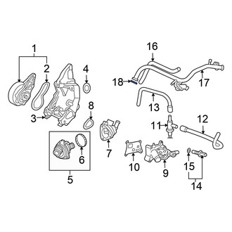 Honda OE - Engine Coolant Bypass Pipe O-Ring