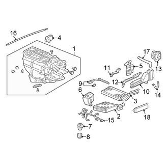 Honda OE - Air Conditioner & Heater - Evaporator & Heater Components