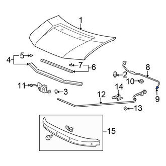 Honda OE - Hood Prop Rod Grommet