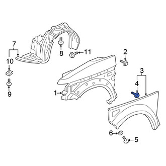 Honda OE - Front Fender Extension Panel Clip