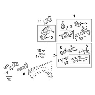 Honda OE - Fender - Structural Components & Rails