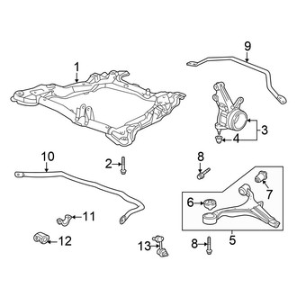 Honda OE - Front Suspension - Stabilizer Bar & Components