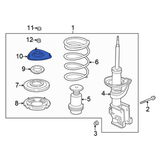 Honda OE - Front Left Suspension Strut Mount
