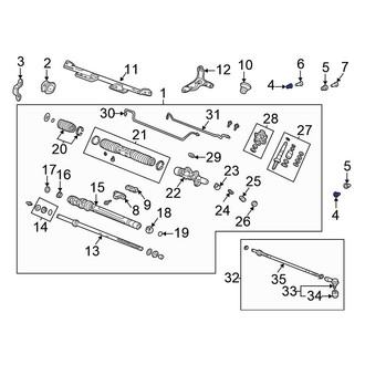 Honda OE - Right Rack and Pinion Mount Bushing