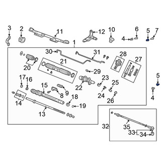 Honda OE - Right Rack and Pinion Mount Bushing