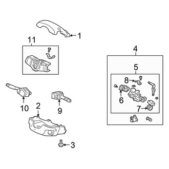 Honda OE - Steering Column - Shroud, Switches & Levers