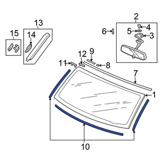 Honda OE - Windshield Frame Weatherstrip Seal