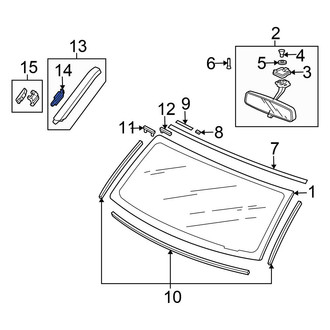 Honda OE - Windshield Molding Clip