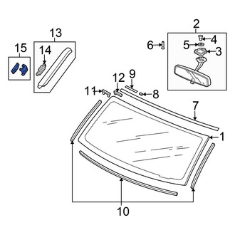 Honda OE - Windshield Molding Clip