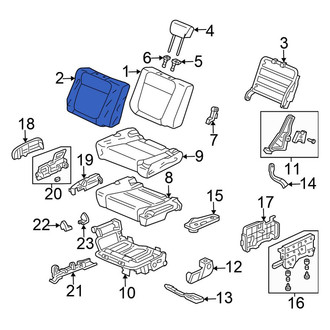 Honda OE - Front Right Seat Back Cushion Cover