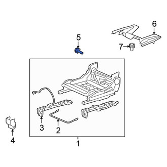 Honda OE - Front Right Seat Track Cover Bolt
