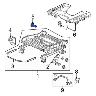 Honda OE - Front Right Seat Track Cover Bolt