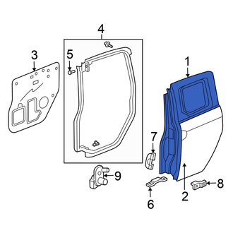 Honda OE - Rear Left Door Shell