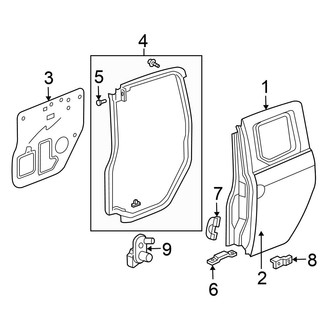 Honda OE - Rear Door - Door & Components