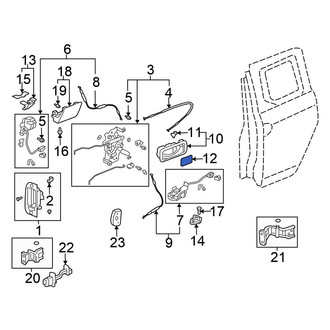 Honda OE - Rear Interior Door Handle Trim