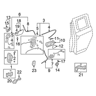 Honda OE - Rear Door - Lock & Hardware
