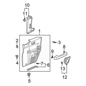 Honda OE - Front Door Interior Trim Panel Cap