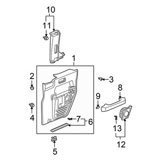 Honda OE - Rear Door - Interior Trim