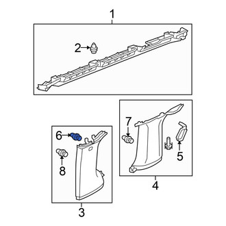 Honda OE - Lower Quarter Panel Trim Panel Clip