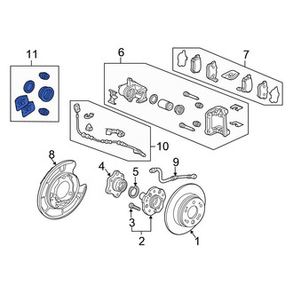 Honda OE - Rear Disc Brake Caliper Repair Kit