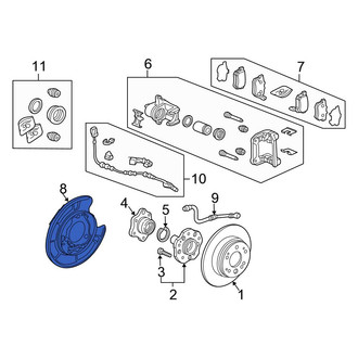 Honda OE - Rear Left Brake Dust Shield