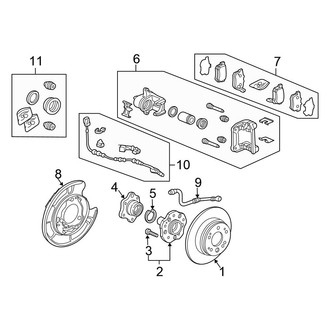 Honda OE - Rear Suspension - Brake Components (FWD)
