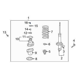 Honda OE - Suspension Strut Mount Nut