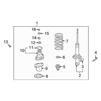 Honda OE - Rear Suspension - Struts & Components (FWD)