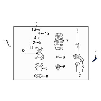 Honda OE - Rear Suspension Strut Bolt