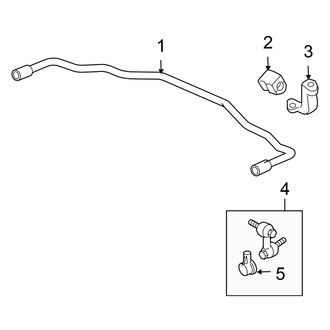 Honda OE - Rear Suspension - Stabilizer Bar & Components (4WD)