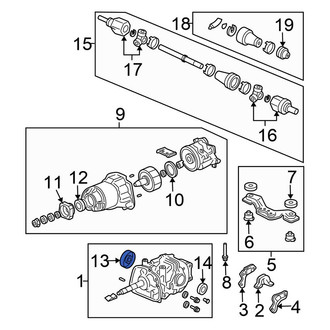 Honda OE - Rear Right Drive Axle Shaft Seal