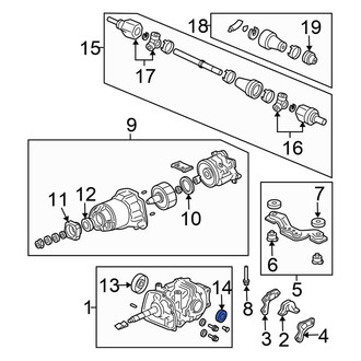 Honda OE - Rear Left Drive Axle Shaft Seal