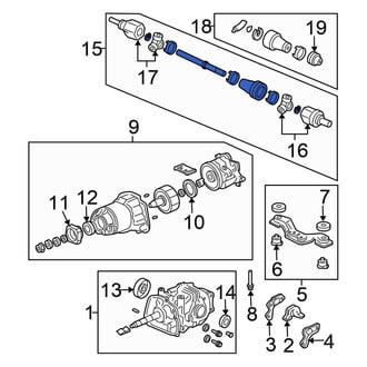 Honda OE - Rear Left CV Axle Assembly