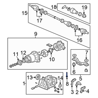 Honda OE - Differential Mount Bolt