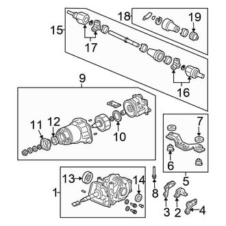 Honda OE - Rear Suspension - Axle & Differential (4WD)