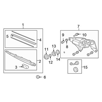 Honda OE - Lift Gate - Wiper & Washer Components