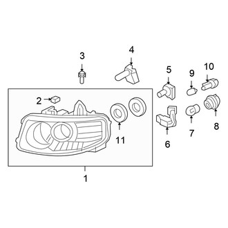 Honda OE - Front Lamps - Headlamp Components (SC)