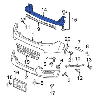 Honda OE - Front Lower Bumper Cover Reinforcement Beam