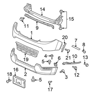 Honda OE - Front Bumper - Bumper & Components (EX / LX)