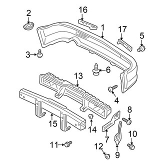 Honda OE - Rear Bumper - Bumper & Components (EX / LX)