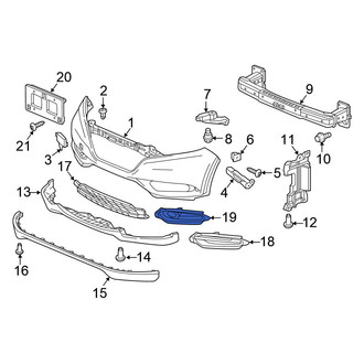 Honda OE - Front Left Outer Grille