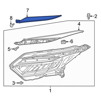 Honda OE - Front Left Headlight Molding
