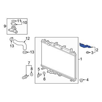Honda OE - Right Radiator Mount Bracket