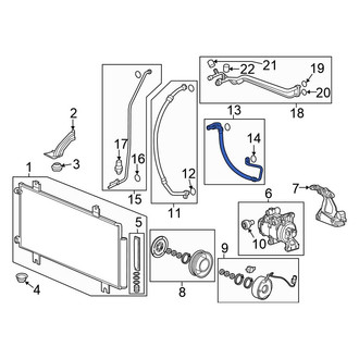 Honda OE - A/C Refrigerant Discharge Hose