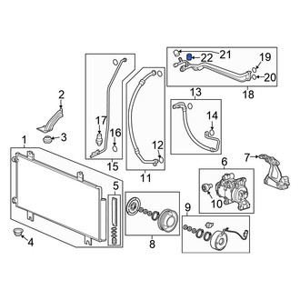 Honda OE - Upper A/C Service Valve Cap