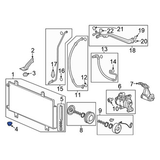 Honda OE - Lower A/C Condenser Bracket Insulator