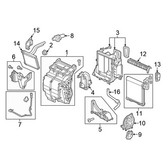 Honda OE - Air Conditioner & Heater - Evaporator & Heater Components