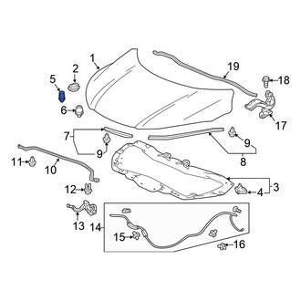 Honda OE - Front Hood Stop Buffer